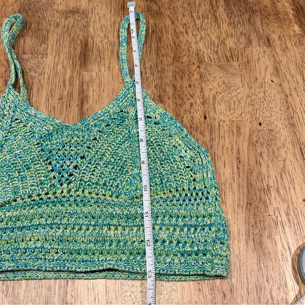 90s Indie Vibe Multicolor Knit Crop Tank Top Size S (Fits like a Junior S/XS)‎ - Picture 6 of 6